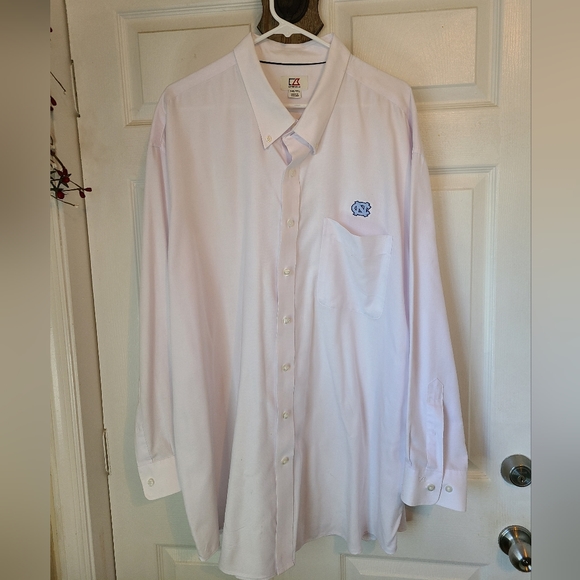 (1100) Cutter & Buck Men's Classic Long Sleeve Dress Shirt, UNC, Size: 3XT - Picture 2 of 11